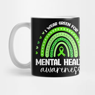 I Wear Green Mental Health Awareness Mug